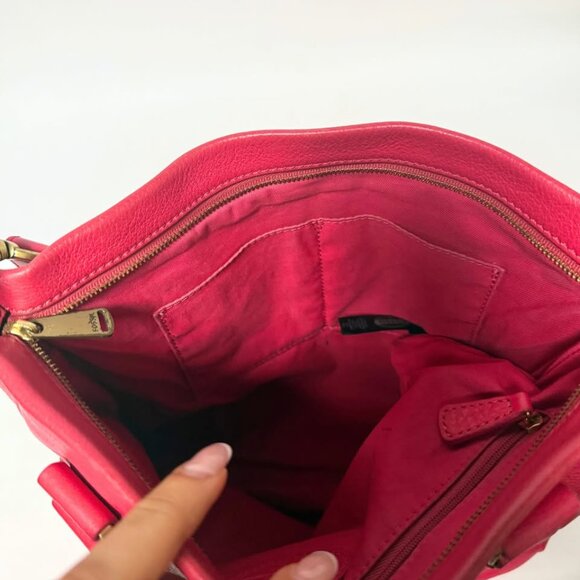 Fossil Preston Satchel – Hot Pink Leather – Crossbody/Shoulder – Excellent Condi - Picture 8 of 10